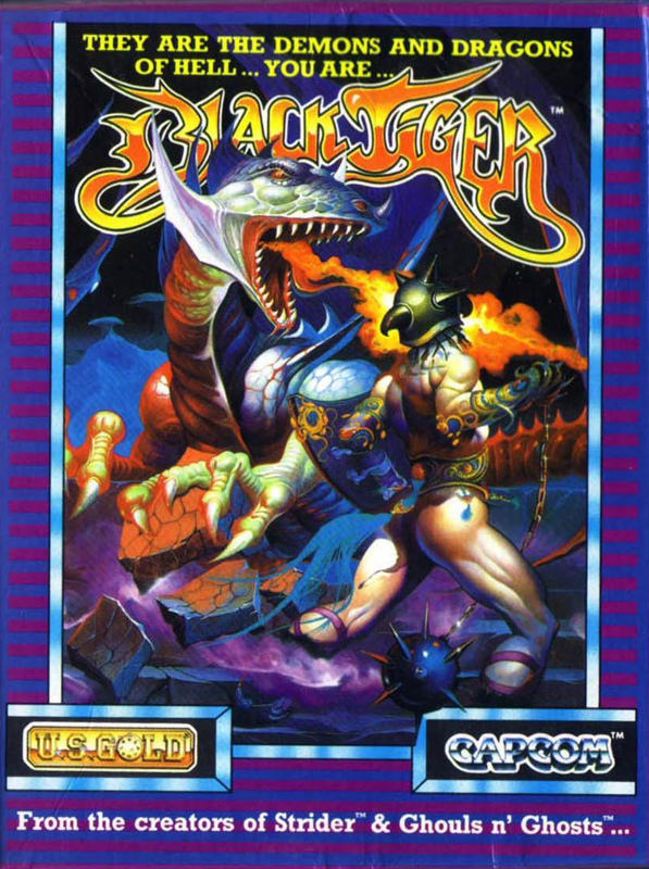 Black Tiger box art for Amstrad CPC